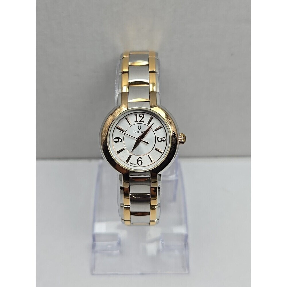 Bulova 98L158 Womens Two Tone Stainless Steel Quartz Watch New Battery